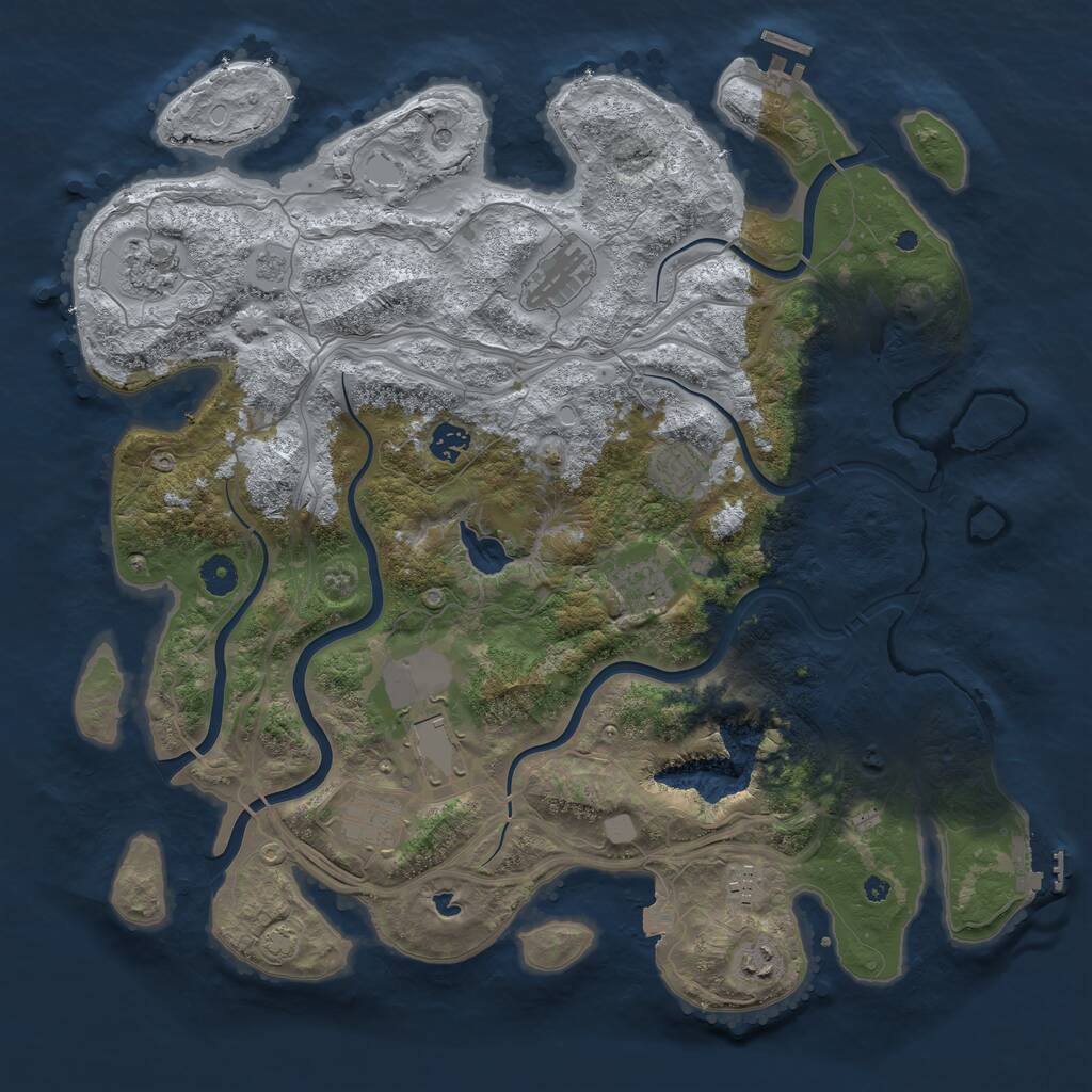 Rust Map: Procedural Map, Size: 4250, Seed: 1234512321, 15 Monuments