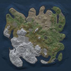 Thumbnail Rust Map: Procedural Map, Size: 3500, Seed: 1515312161, 16 Monuments