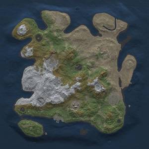 Thumbnail Rust Map: Procedural Map, Size: 3200, Seed: 735091336, 13 Monuments