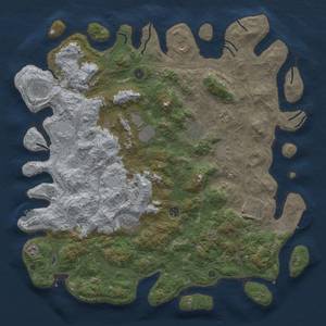 Thumbnail Rust Map: Procedural Map, Size: 4995, Seed: 123456, 18 Monuments