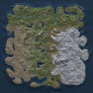 Thumbnail Rust Map: Procedural Map, Size: 5000, Seed: 1421376403, 17 Monuments