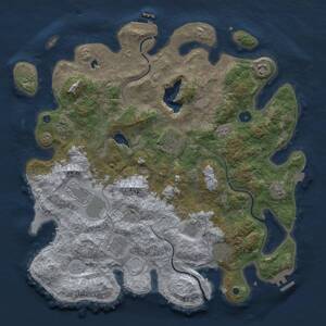 Thumbnail Rust Map: Procedural Map, Size: 4200, Seed: 805058844, 14 Monuments