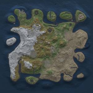 Thumbnail Rust Map: Procedural Map, Size: 3250, Seed: 1827603883, 14 Monuments