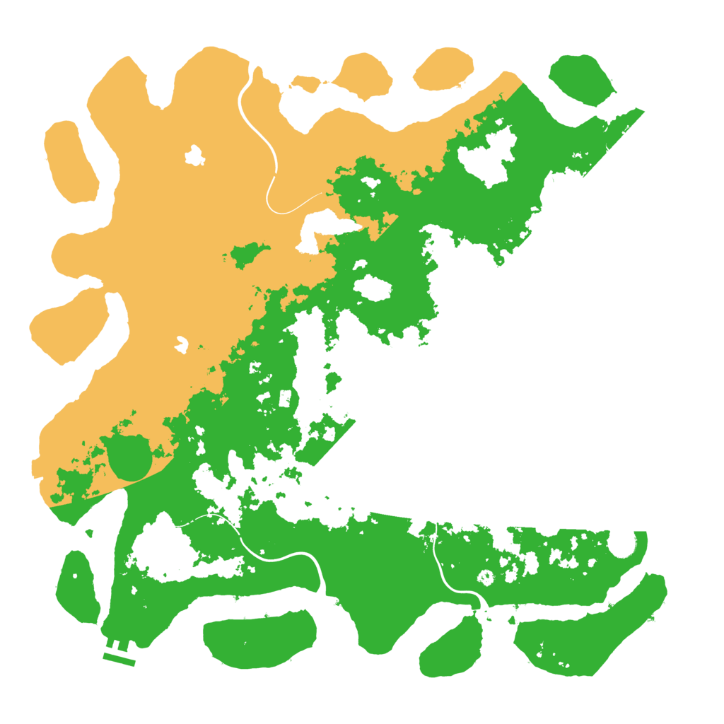 Biome Rust Map: Procedural Map, Size: 4500, Seed: 427307225