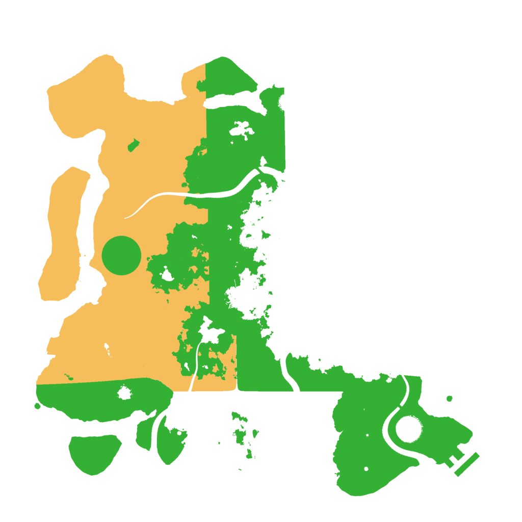 Biome Rust Map: Procedural Map, Size: 3500, Seed: 14579
