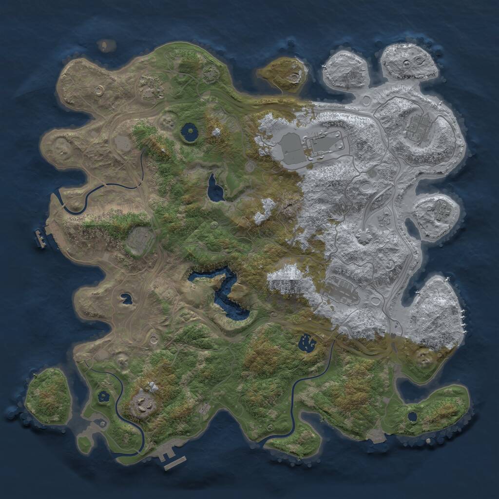 Rust Map: Procedural Map, Size: 4250, Seed: 66707349, 14 Monuments