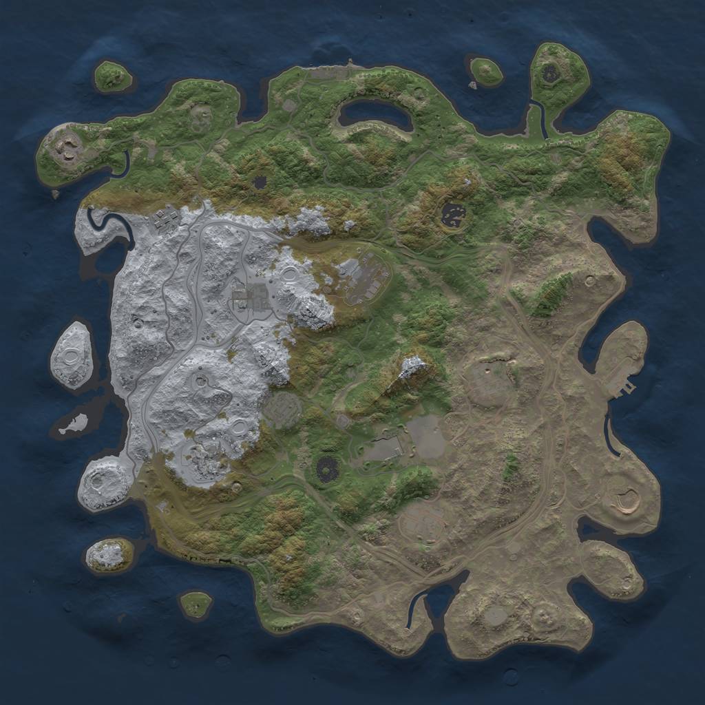 Rust Map: Procedural Map, Size: 4250, Seed: 1271634785, 17 Monuments