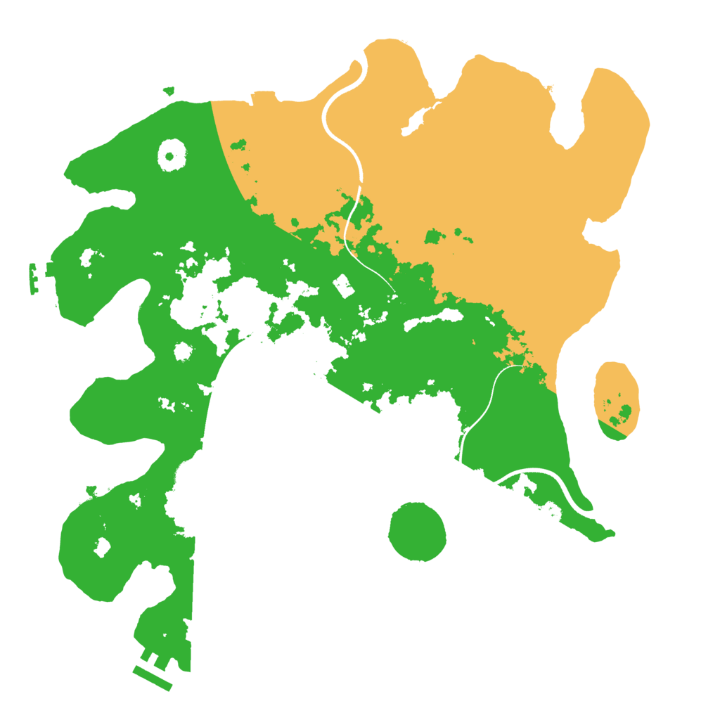 Biome Rust Map: Procedural Map, Size: 3500, Seed: 3619
