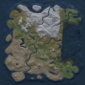 Thumbnail Rust Map: Procedural Map, Size: 5000, Seed: 1467298667, 17 Monuments