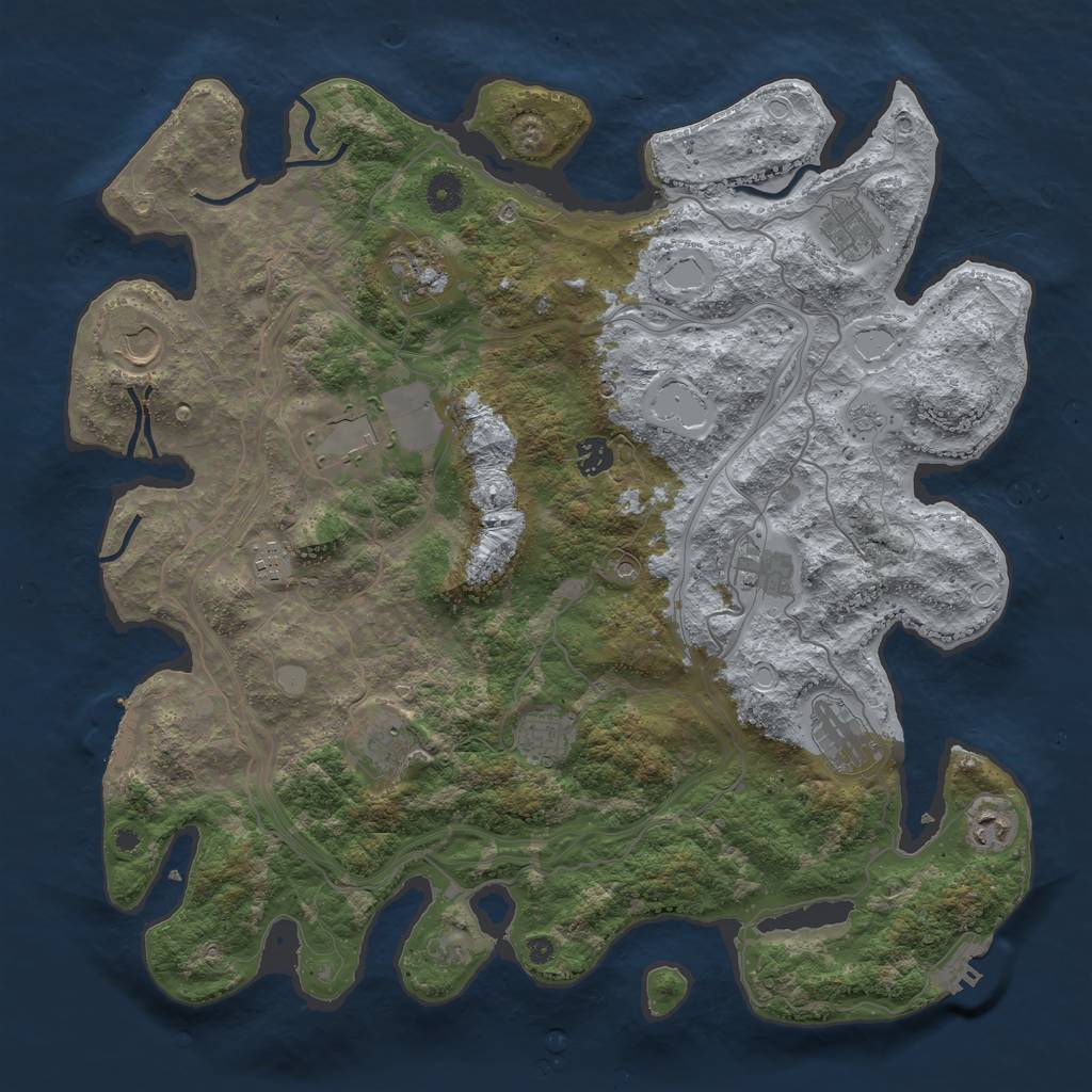 Rust Map: Procedural Map, Size: 4250, Seed: 1859680179, 18 Monuments