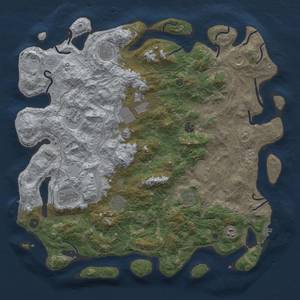 Thumbnail Rust Map: Procedural Map, Size: 4650, Seed: 80000, 18 Monuments