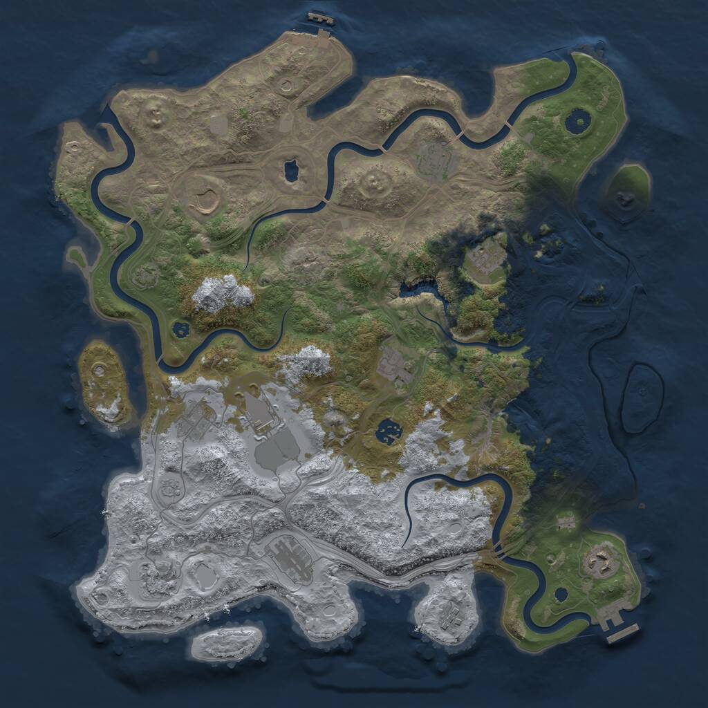 Rust Map: Procedural Map, Size: 4250, Seed: 2337, 17 Monuments