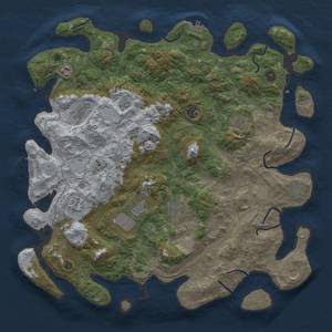 Thumbnail Rust Map: Procedural Map, Size: 4500, Seed: 1365064844, 18 Monuments