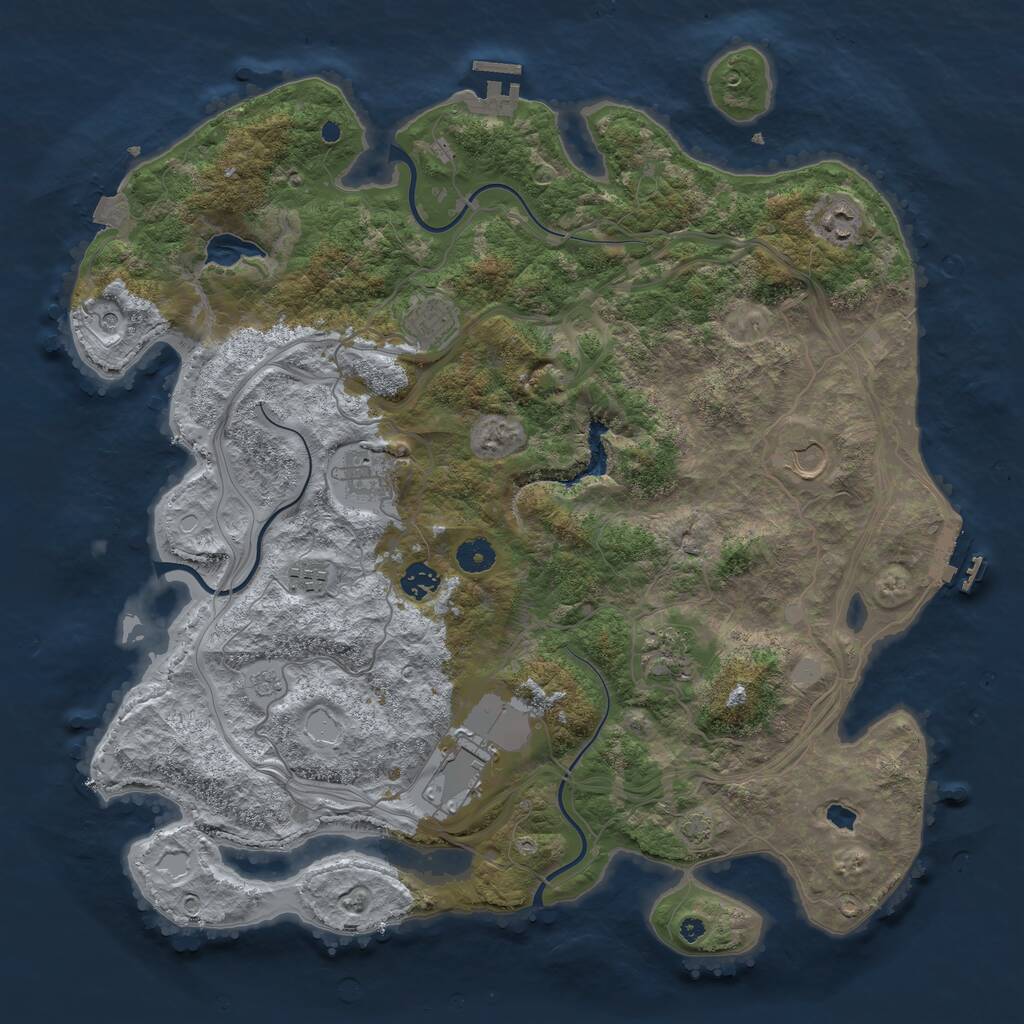 Rust Map: Procedural Map, Size: 4250, Seed: 1680715537, 14 Monuments