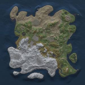 Thumbnail Rust Map: Procedural Map, Size: 3500, Seed: 1389, 16 Monuments