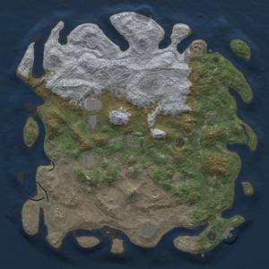 Thumbnail Rust Map: Procedural Map, Size: 4500, Seed: 1999215819, 18 Monuments