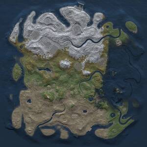 Thumbnail Rust Map: Procedural Map, Size: 4500, Seed: 1999215819, 17 Monuments