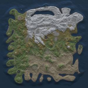 Thumbnail Rust Map: Procedural Map, Size: 4500, Seed: 84968333, 17 Monuments