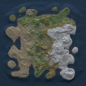 Thumbnail Rust Map: Procedural Map, Size: 3500, Seed: 768393591, 15 Monuments