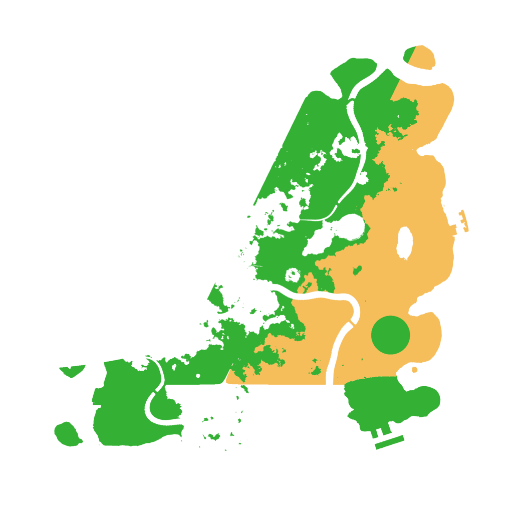Biome Rust Map: Procedural Map, Size: 3500, Seed: 41497