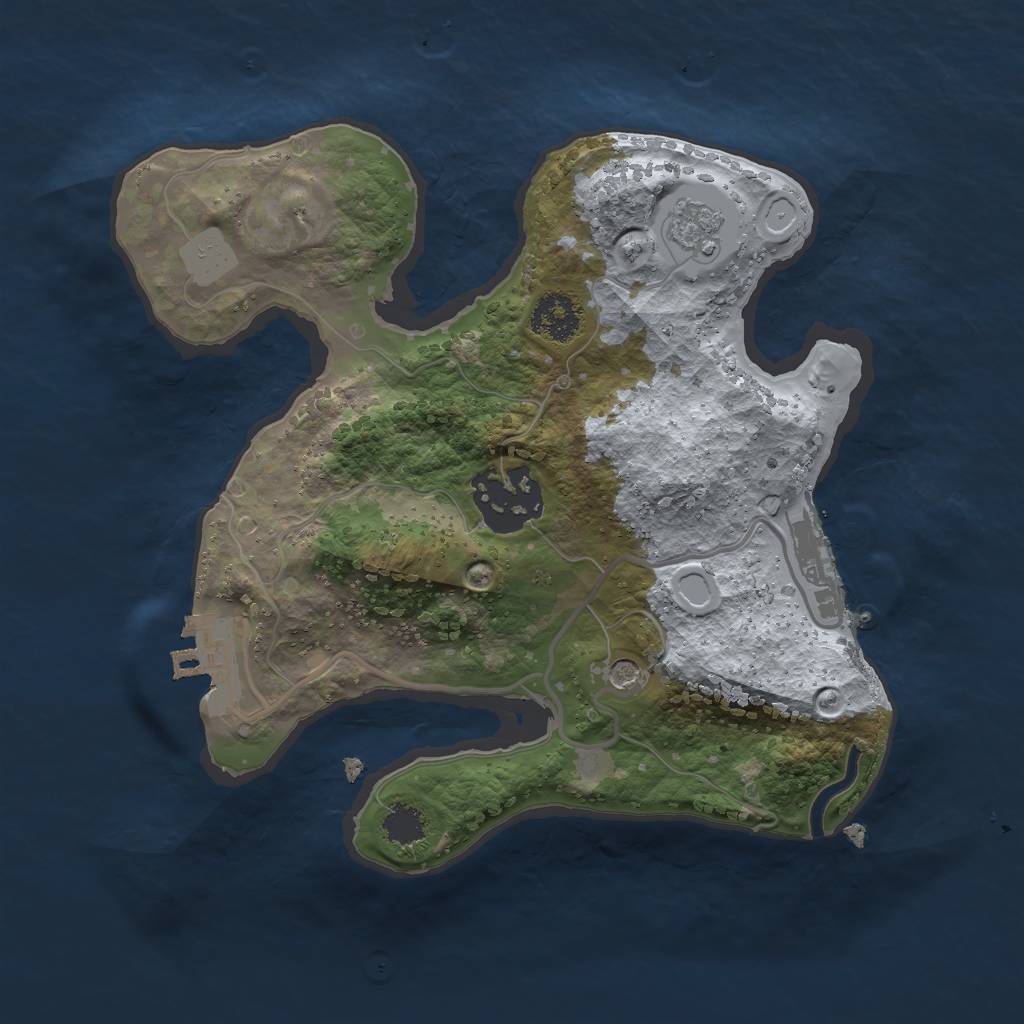Rust Map: Procedural Map, Size: 2200, Seed: 99110694, 8 Monuments