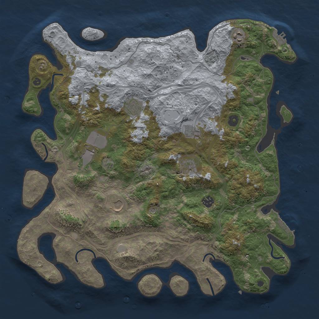 Rust Map: Procedural Map, Size: 4250, Seed: 66879787, 15 Monuments