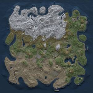 Thumbnail Rust Map: Procedural Map, Size: 4500, Seed: 329321095, 15 Monuments