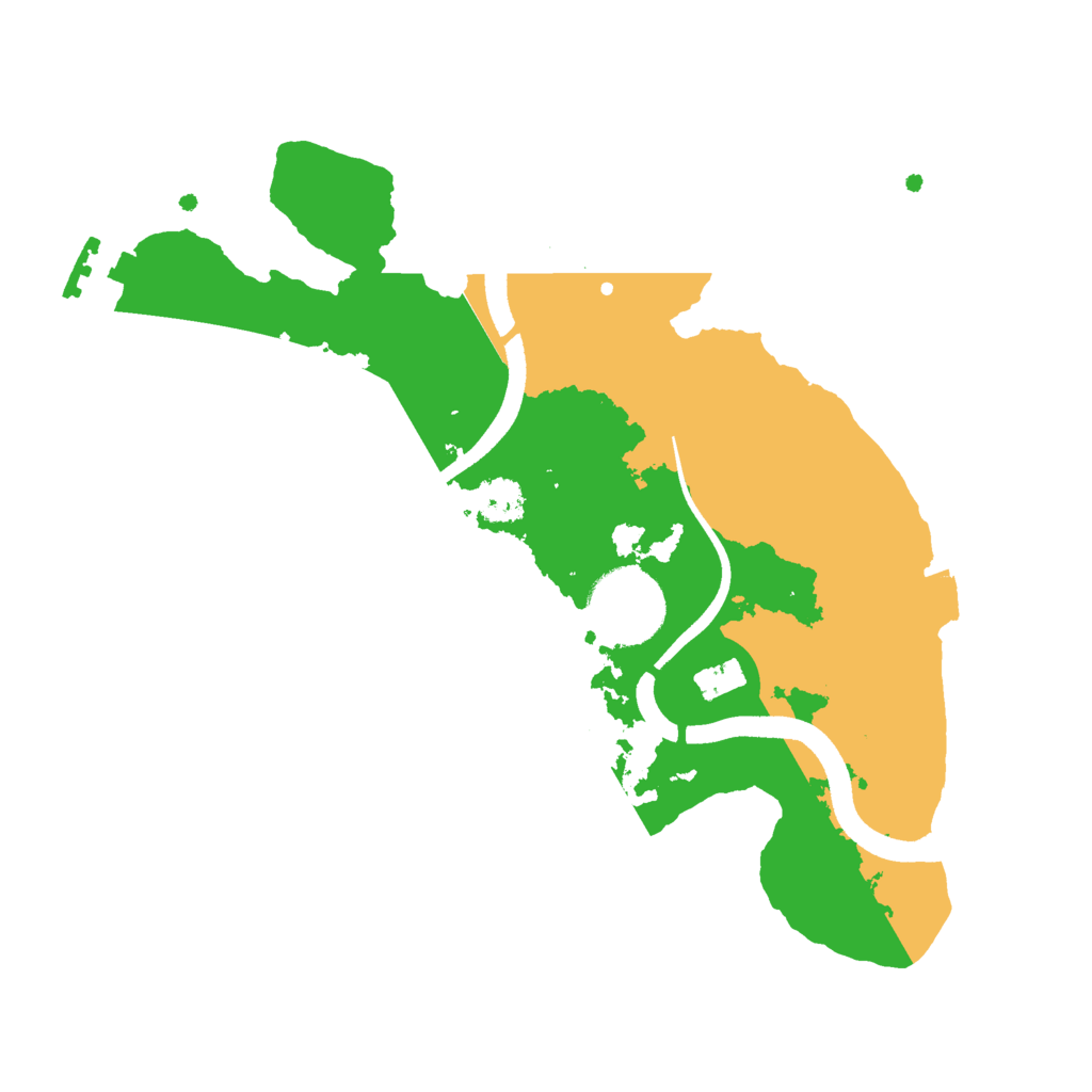 Biome Rust Map: Procedural Map, Size: 2500, Seed: 1009393957