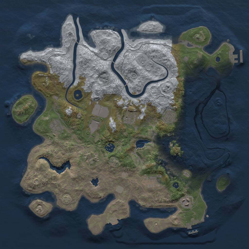 Rust Map: Procedural Map, Size: 4000, Seed: 84815522, 15 Monuments