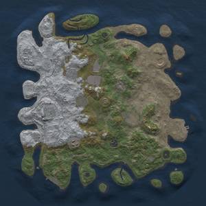 Thumbnail Rust Map: Procedural Map, Size: 4000, Seed: 5032023, 16 Monuments