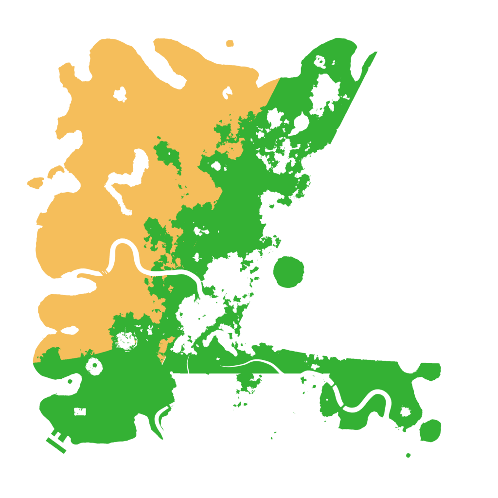 Biome Rust Map: Procedural Map, Size: 4500, Seed: 2027892427