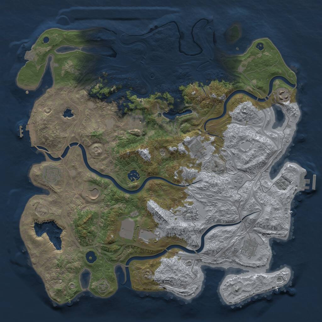 Rust Map: Procedural Map, Size: 4250, Seed: 731330396, 16 Monuments
