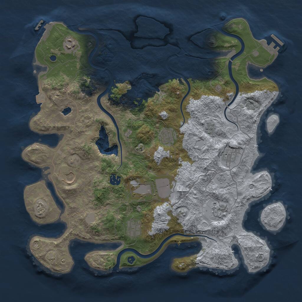 Rust Map: Procedural Map, Size: 4000, Seed: 786310917, 15 Monuments