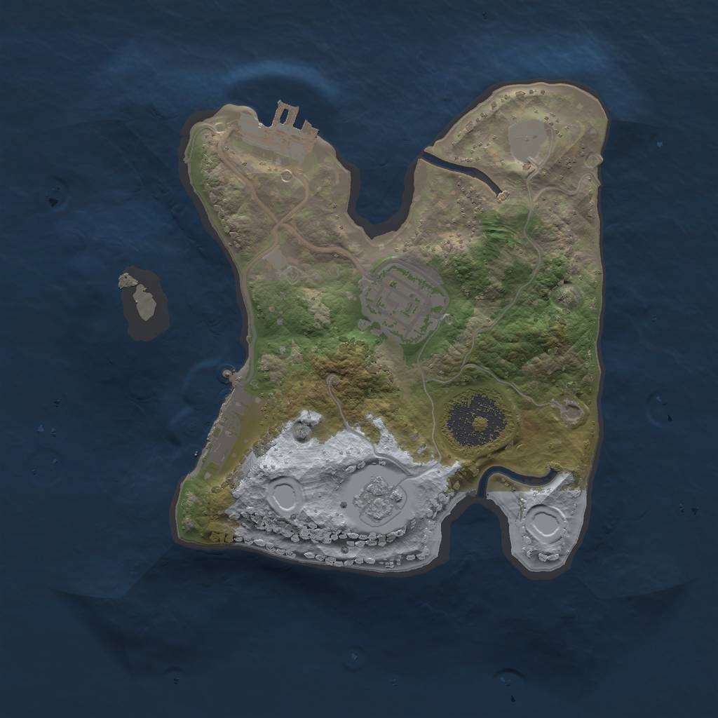 Rust Map: Procedural Map, Size: 2000, Seed: 375476, 7 Monuments