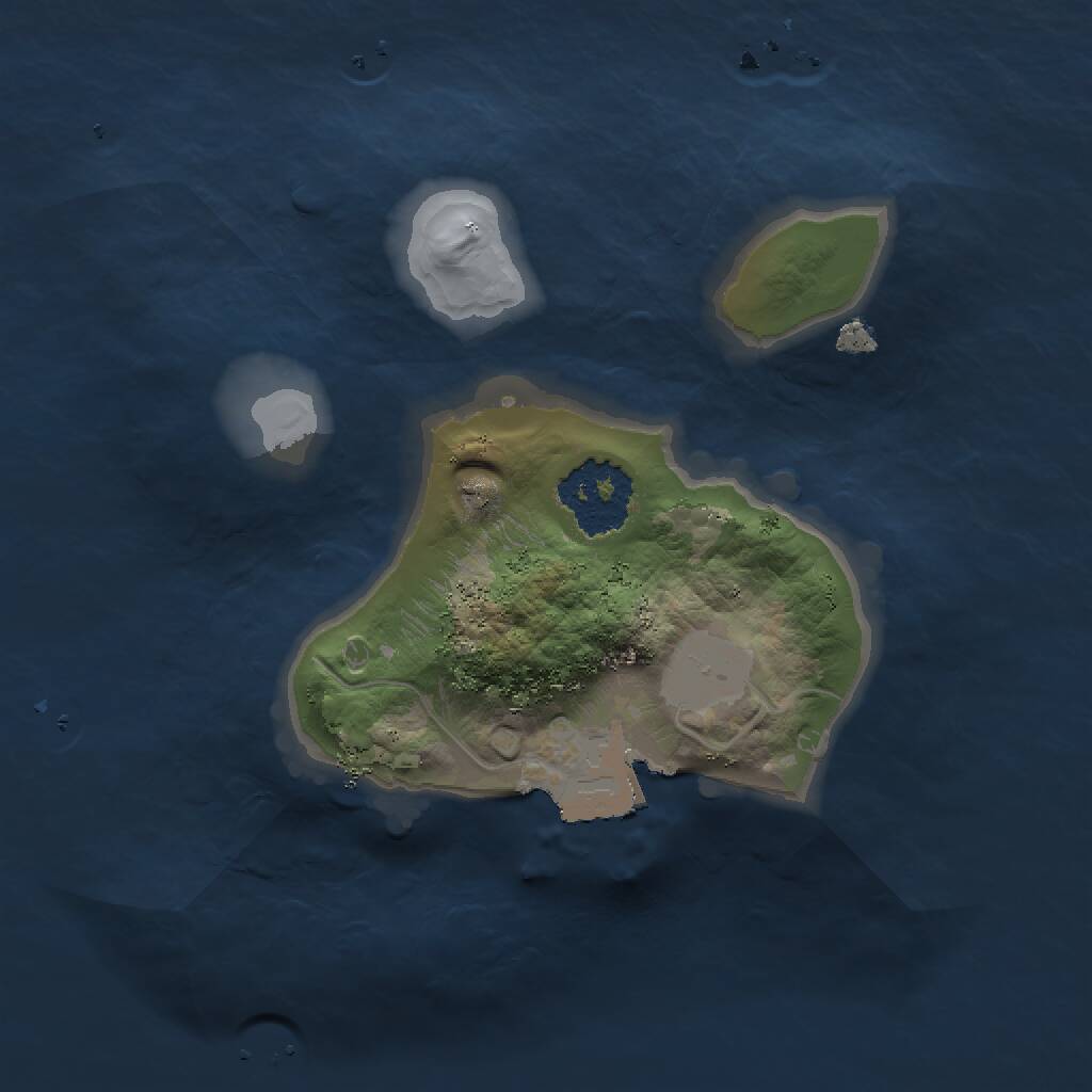 Rust Map: Procedural Map, Size: 1500, Seed: 46304292, 1 Monuments