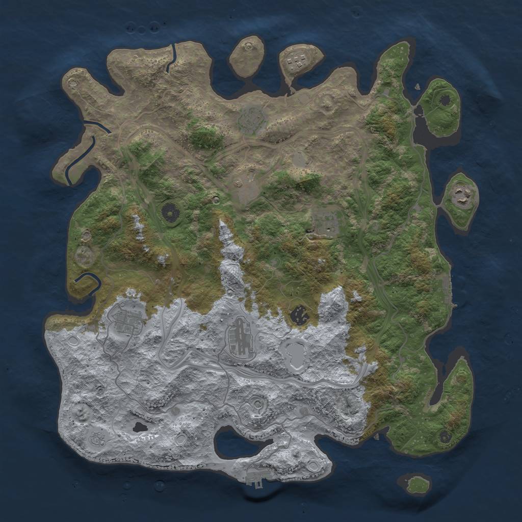 Rust Map: Procedural Map, Size: 4250, Seed: 12488162, 15 Monuments