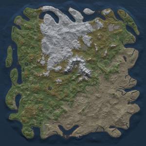 Thumbnail Rust Map: Procedural Map, Size: 6000, Seed: 1491357741, 18 Monuments