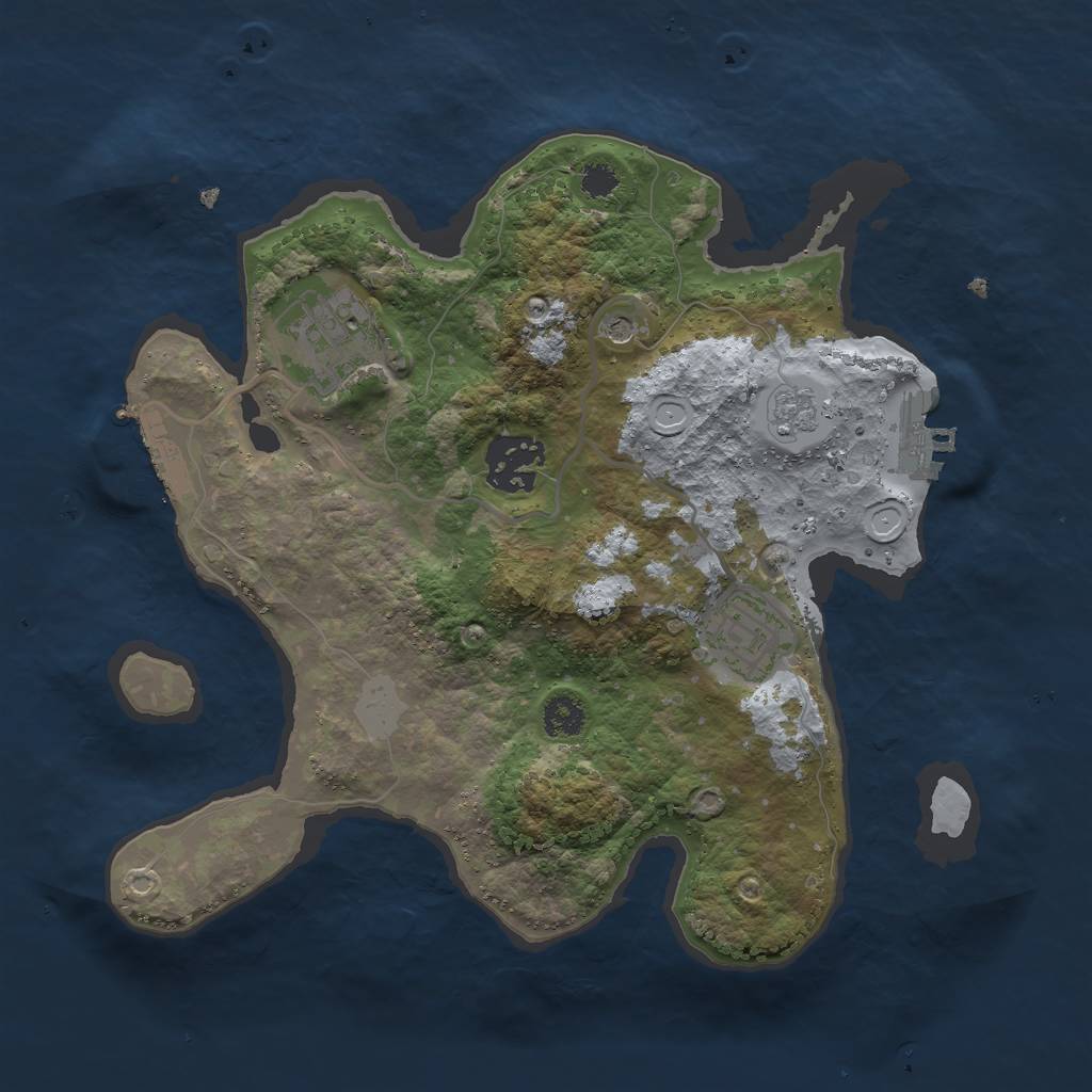 Rust Map: Procedural Map, Size: 2700, Seed: 754290158, 10 Monuments