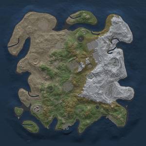 Thumbnail Rust Map: Procedural Map, Size: 3500, Seed: 862146716, 15 Monuments