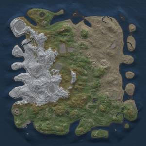 Thumbnail Rust Map: Procedural Map, Size: 4400, Seed: 123456, 18 Monuments