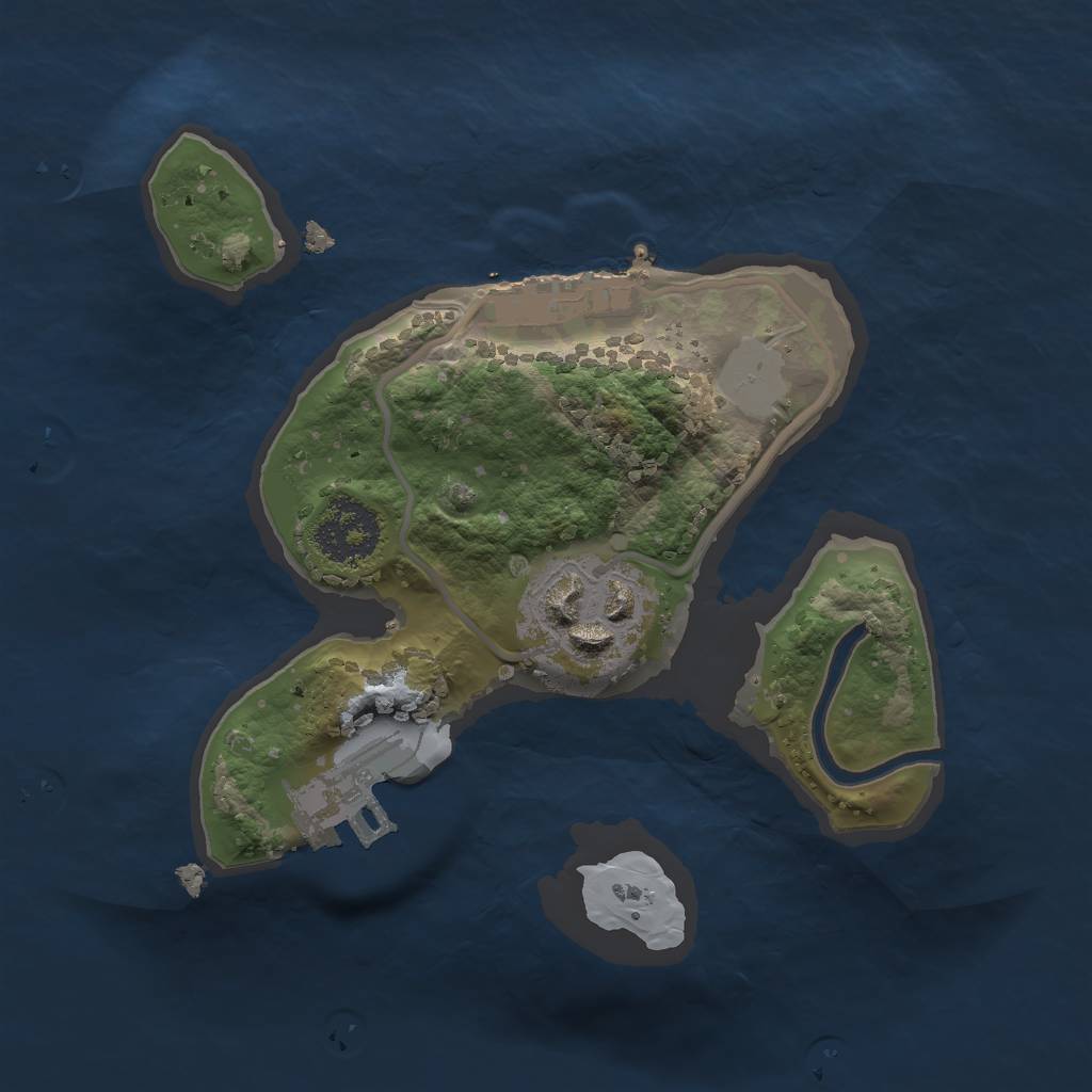 Rust Map: Procedural Map, Size: 1750, Seed: 999, 6 Monuments