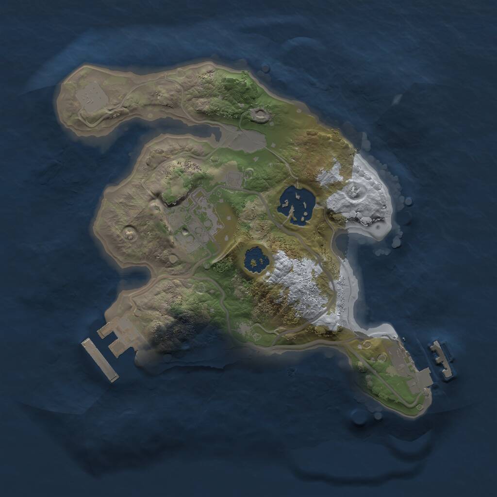 Rust Map: Procedural Map, Size: 2000, Seed: 260195164, 5 Monuments