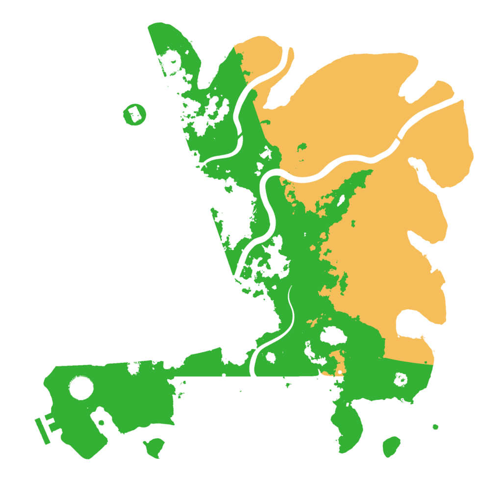 Biome Rust Map: Procedural Map, Size: 3700, Seed: 224525