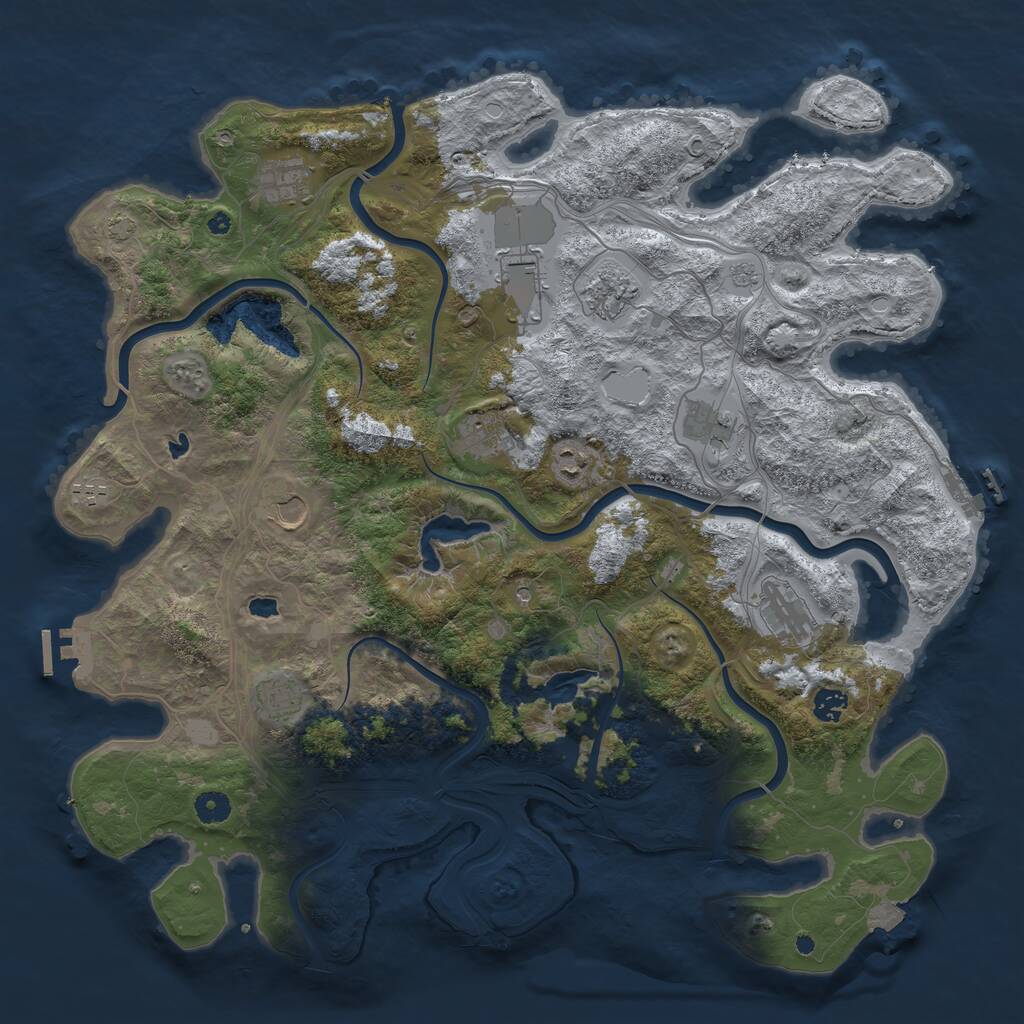 Rust Map: Procedural Map, Size: 4500, Seed: 19882503, 17 Monuments