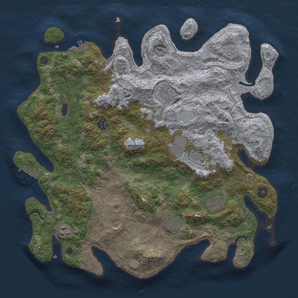 Rust Map: Procedural Map, Size: 4000, Seed: 1503531103, 15 Monuments