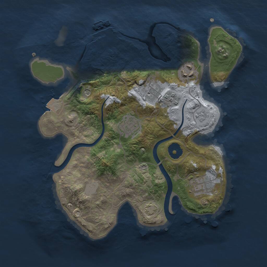 Rust Map: Procedural Map, Size: 2700, Seed: 60430, 10 Monuments