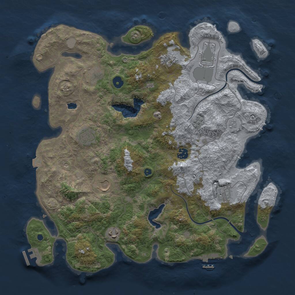 Rust Map: Procedural Map, Size: 4000, Seed: 847564085, 15 Monuments