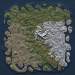 Thumbnail Rust Map: Procedural Map, Size: 6000, Seed: 1303163306, 18 Monuments