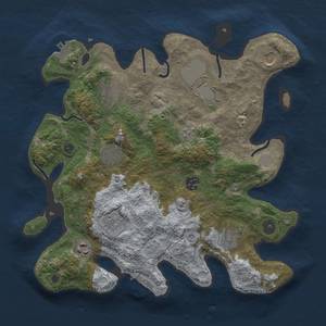 Thumbnail Rust Map: Procedural Map, Size: 3500, Seed: 953982000, 16 Monuments