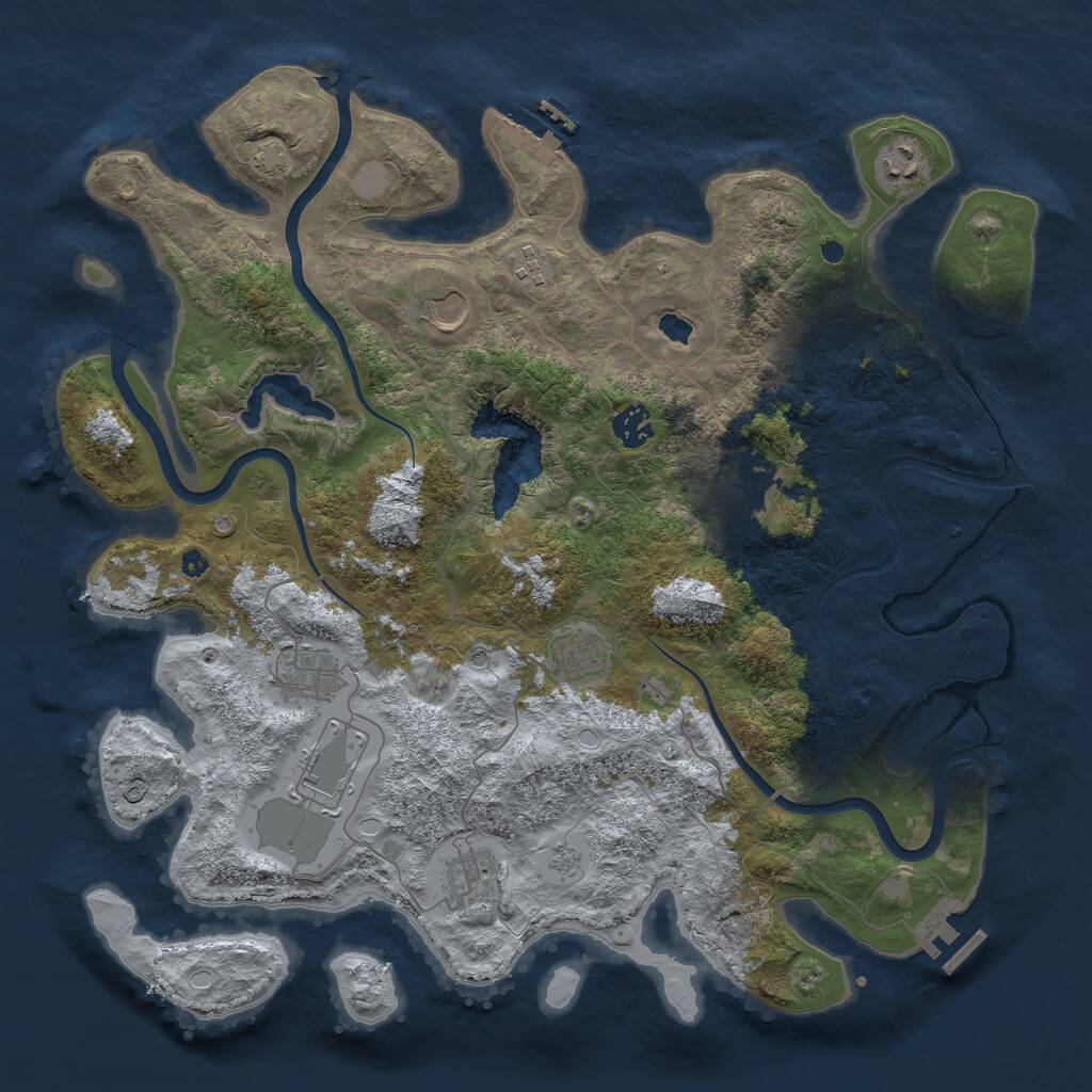 Rust Map: Procedural Map, Size: 4000, Seed: 678750349, 15 Monuments